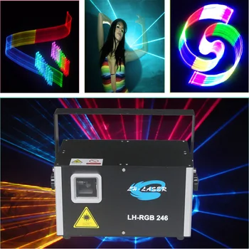 

Free Shipping 2.5W 2D/3D Switch RGB DMX Full Color ILDA Animation Laser Light DJ Stage Effect 2500mW