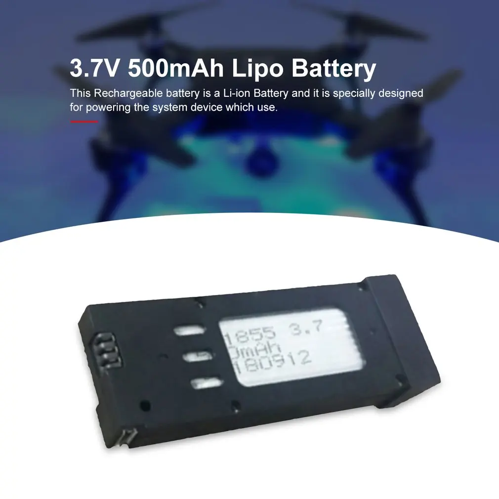 3,7 V 500mAh Lipo батарея для E58/S168/JY019/JD-19 RC Дрон запасные части Аксессуары Замена аккумуляторных батарей