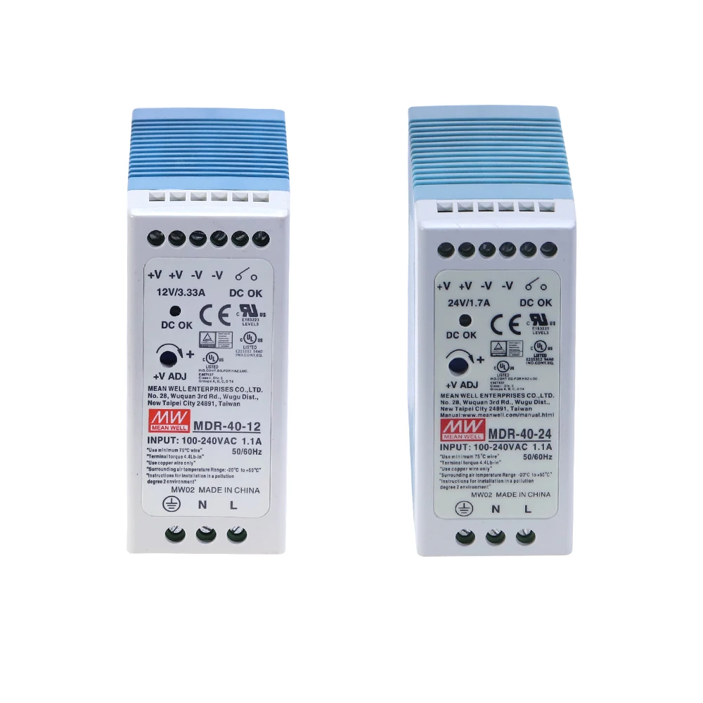 MDR 40 40W единичный выход 5V 12V 15V 24V Din Rail импульсный источник питания AC/DC|Импульсный