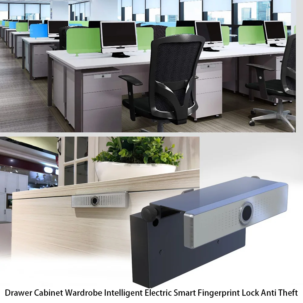 

Drawer Cabinet Home Living Household Wardrobe Desk Smart Anti Theft Electric Door Intelligent Safe Office Fingerprint Lock Mini