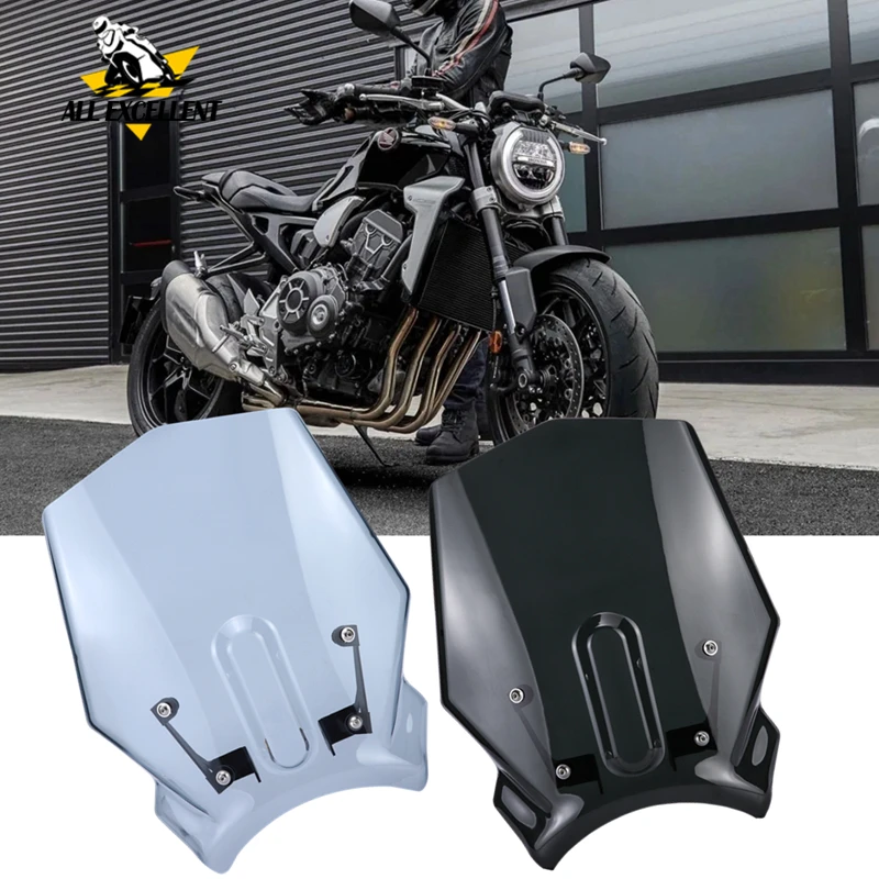 Лобовое стекло мотоцикла для Honda CB1000R 2018 2019 CB650R Черный ветрозащитный экран с