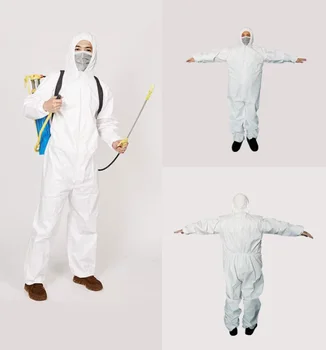 

Safety Suit One Time Disposable Waterproof Protective Coverall Anti-splash Anti-UV Painting Decorating Clothes Overall Suit