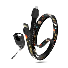 Ремешок для сотового телефона Micro-usb кабель для зарядки, 33,5 дюймов линейка Lanyards шейный шнур для зарядки телефона/ключей/работы