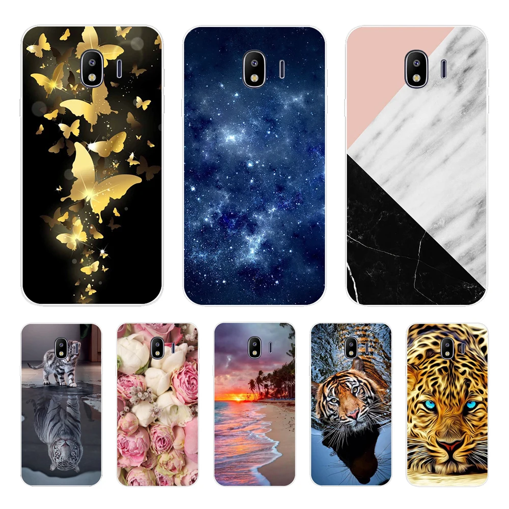 Para Samsung Galaxy J4 2018 caso de silicona para Samsung Galaxy J4 J400 parachoques del teléfono para Galaxy J4 J400F carcasa Funda