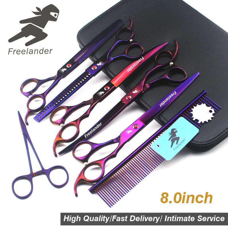 

8 inch pet hairdressing scissors set pink set high class pet scissors