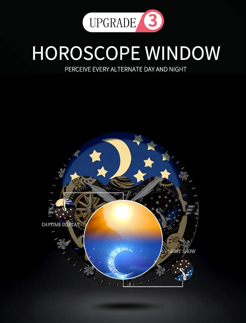 luxury moon watch with horoscope 