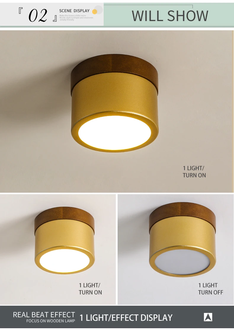 AIBIOU круглый светодиодный потолочный светильник современный потолочный светильник для Деревянный светильник для коридора