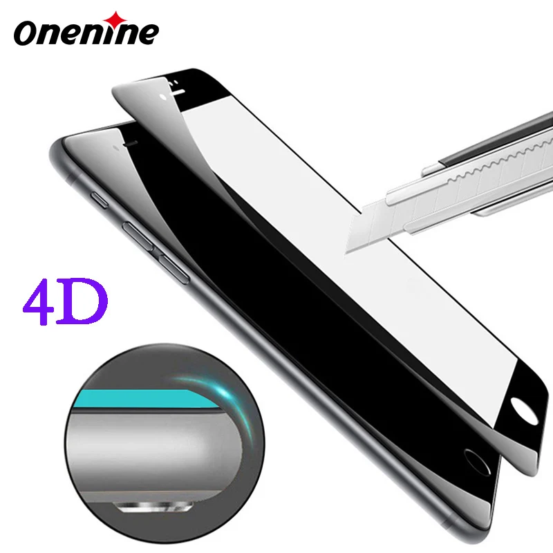 4D изогнутое закаленное стекло 9H для iPhone 5 5s 5c se 6 6s Plus полное покрытие защита экрана