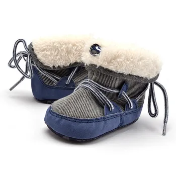 

Baby Toddler Shoes Baby Soft Cloth Shoes Warm Cotton Children's Boots Winter Warm Baby Girls Shoe for Crib Baby Boy Snow Boots