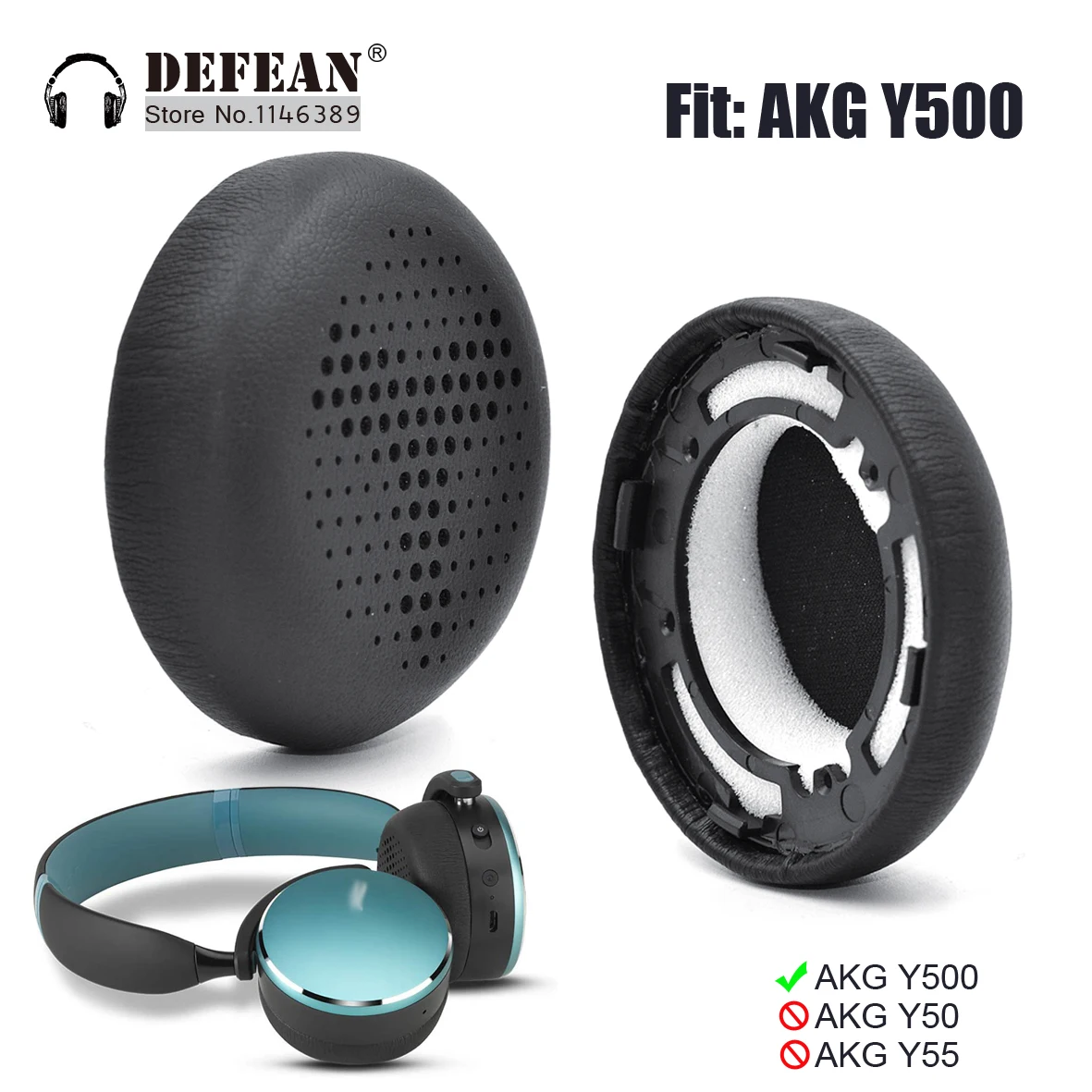 Replacement Earpads ear pads cushion cover for AKG Y500 On Ear Wireless