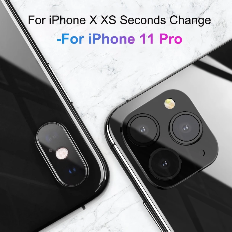 Новое обновленное металлическое алюминиевое кольцо для камеры для iPhone X XS, максимальное изменение секунд для iPhone 11 pro 11pro, защитная крышка для объектива