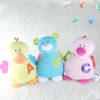 

Baby Cute Rattle Toys Cartoon Animals Hand Bells Rattles Toy Playmate Plush Doll Teether Toys for Baby Kids