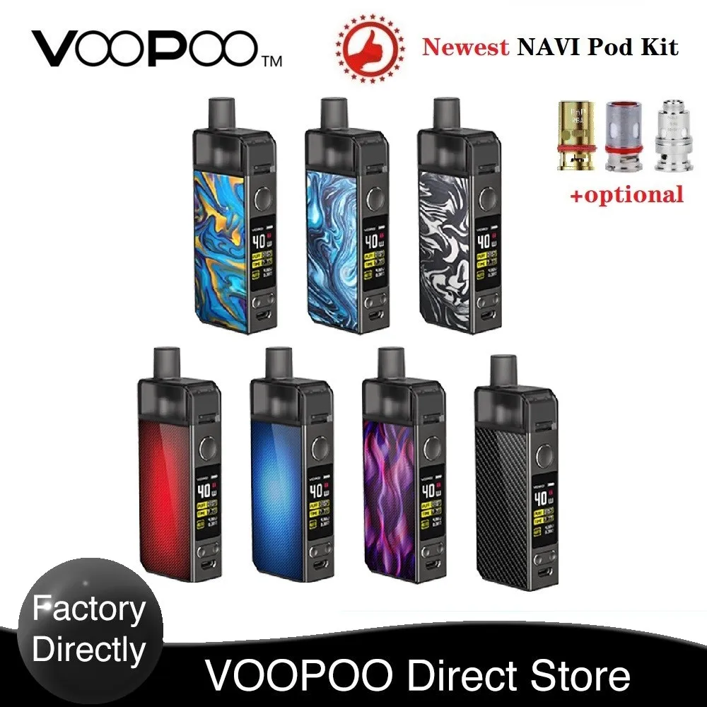 Оригинальный набор VOOPOO NAVI Pod 1500 мАч встроенный аккумулятор и 3 8 мл GENE. AI чип Ecig Vape Kit