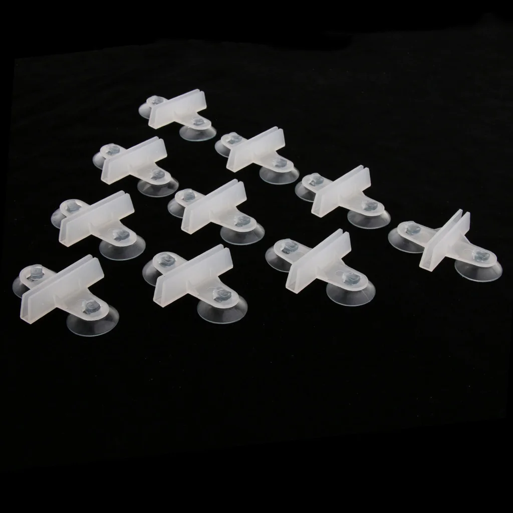 10x Aquarium Tank Divider Suction Cup Tank Breeding Separator Dual Suction Cup Clips Holder Sucker Divider Fish Tank Accessories