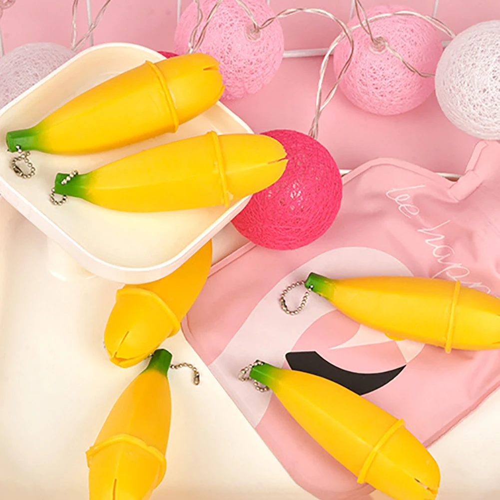 4inch out Banana Doll Key Chain Slow Rising Stress Relief Squeeze Toy Gift