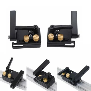 

2PCS Limiter Left+Right Aluminum Alloy T-Track Woodworking Miter Track Limiter Wood Tool Practical New