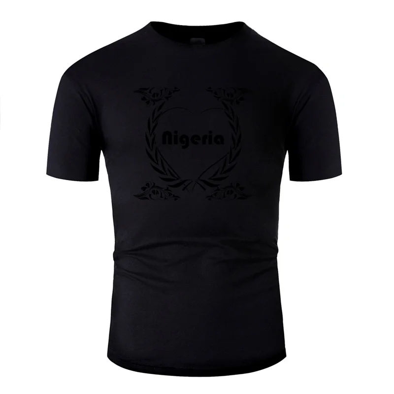 Personality Fashion Tshirt For Mens Cool Leisure I Love Nigeria Tshirts Round Collar Clothing Plus Size S-5xl |
