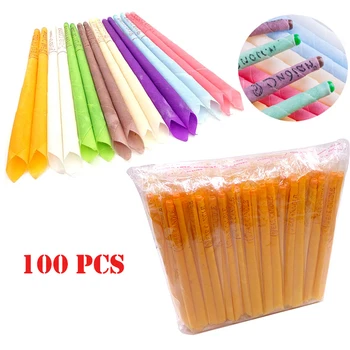 

100pcs Ear Treatment Healthy Care Ear Candles Ear Wax Removal Cleaner Ear Coning Treatment Indiana Therapy Fragrance Candling