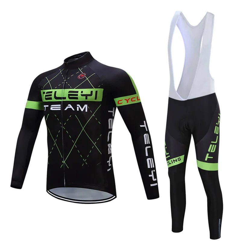 Зимний мужской Велоспорт Джерси термальный Набор дорожный велосипед одежда велосипед MTB Одежда Форма для триатлона комплект спортивная куртка облегающий костюм - Цвет: Sets 1
