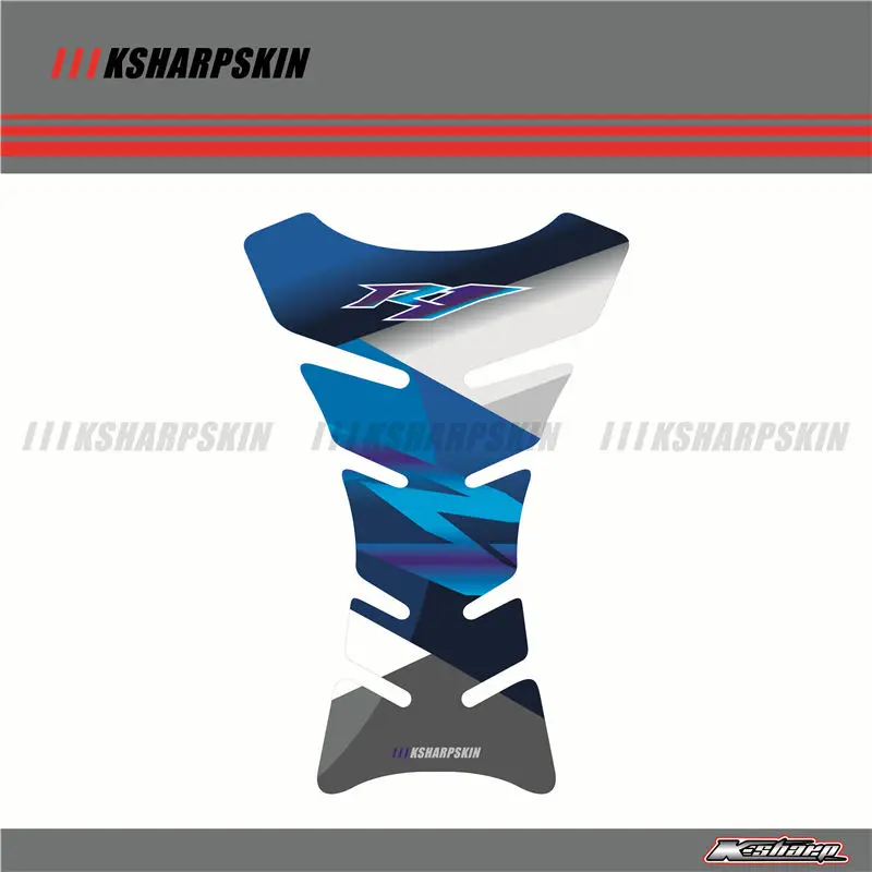 3D наклейка ADESIVI эмблема защитный Танк Pad Cas КРЫШКА ПОДХОДИТ YAMAHA YZF R1 YZF-R1 - Цвет: K-YG-YMH-R1-01