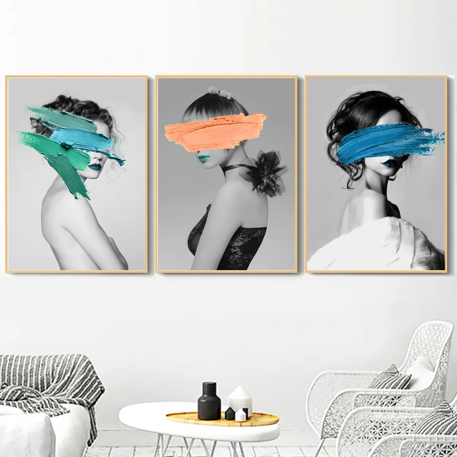 

Abstract Fashion Girl Flower Graffiti Vintage Wall Art Canvas Painting Nordic Posters And Prints Wall Pictures For Living Room