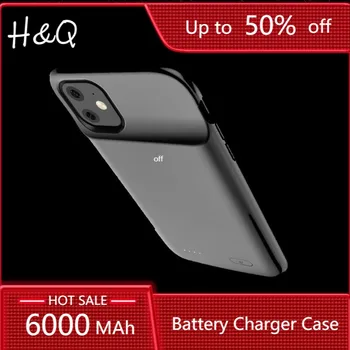 

For iPhone 11 Pro Max Battery Charger Case TPU Soft Silicone External Power Bank Backup Charger Case for iPhone 11 Battery Case