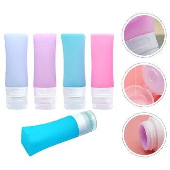 

5Pcs 80ML Travel Bottles Silicone Containers Refillable Portable Bottle with Bag