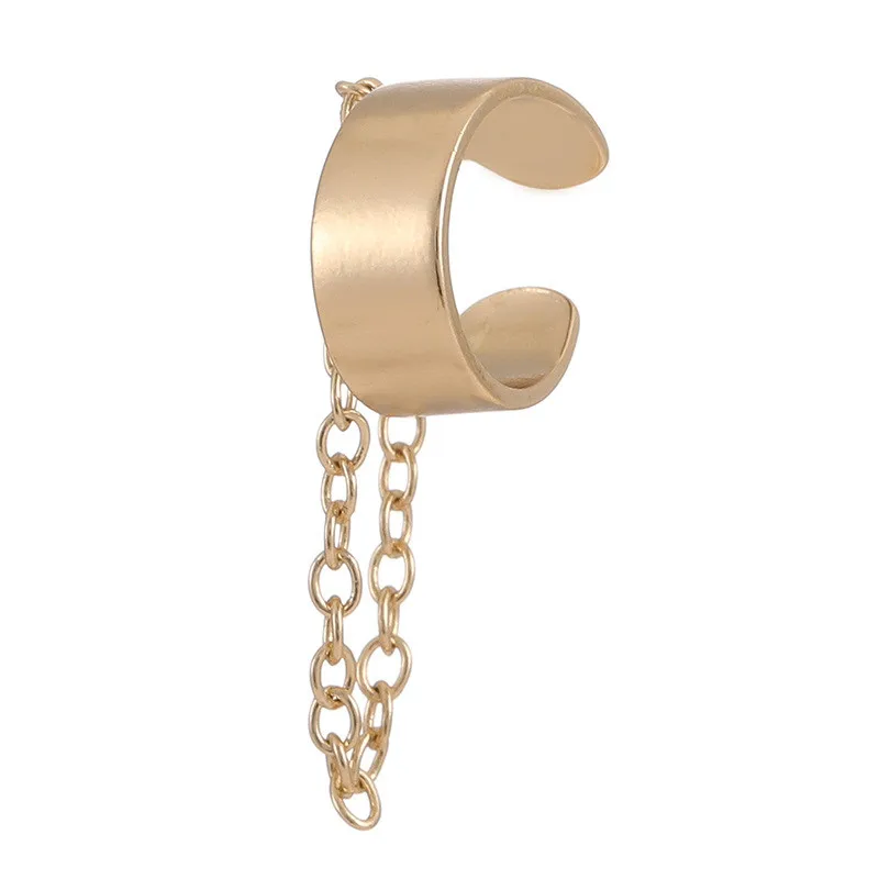 Simple Fashion Punk Style Earrings Chain Tassel Clip Ear Cuff For Women Jewelry Gift ear clip earrings clip earrings ear clip ear accessories