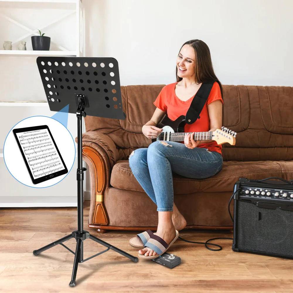 Pédale Tourne-pages Bluetooth Lekato - Rechargeable USB-C, 5 Modes, Compatible Android/iOS/Windows/Mac