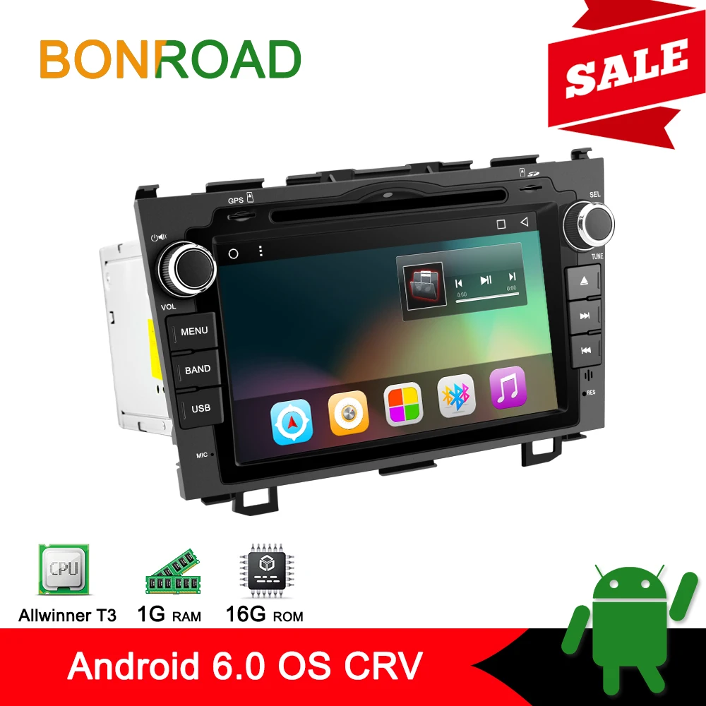 Perfect Android 6.0 1G/2G RAM 16G Flash Quad Core 1.2G*4 2Din Car DVD For CRV 2006-2011 Radio Video GPS DVR OBD2 WiFi TF Card with Map 0