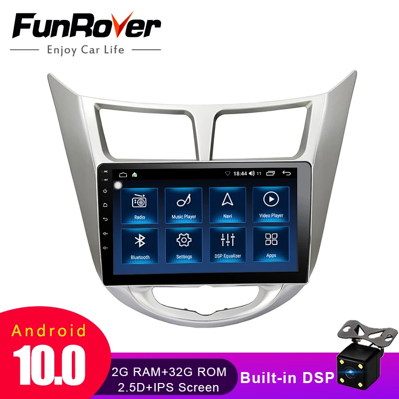 Funrover 2.5D + IPS android 10 0 автомобильный Радио Мультимедийный Плеер dvd GPS навигация для