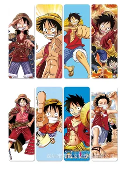

10 sets/lot Anime ONE PIECE bookmarks for books Luffy Zoro Nami Chopper Usopp Sanji PVC Book mark Office School Accessories Gift
