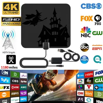 

4K Digital Amplified Aerial HDTV Antenna 1180 Miles Range with DVB-T2 TV Antenna for Life Local Channels Broadcast Accessories