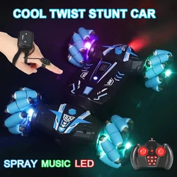 Jouet de voiture 4WD RC 2.4G avec capteur de geste, voiture cascadeur à jet Twist Drift véhicule hors route, jouets pour enfants garçons cadeaux 