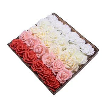 

5/10pcs 8cm Artificial Rose Flowers for Wedding Bride Bridegroom Bouquet DIY Home Decor Rose Flower Party Site Layout Decoration