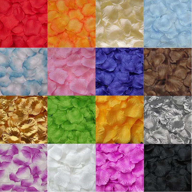 

5x5.5cm 500pcs Rose Petals Wedding Simulation Petals Hand Sprinkle For Festive Party Wedding Supplies Artificial Petals DIY