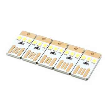 

One 1/5pcs Mini Pocket Card USB Power LED Keychain Night Light 0.2W USB LED Bulb Book Light For Laptop PC Powerbank Night Lamp