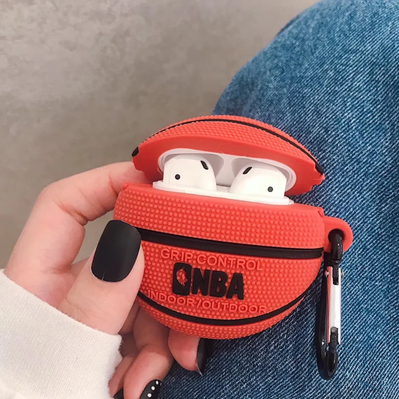 3D чехол для баскетбола и футбола защитный Airpods беспроводной наушников с Bluetooth
