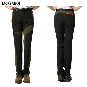 

JACKSANQI Women's Winter Hiking Pants Outdoor Sports Warm Inside Fleece Clothing Female Climbing Camping Trekking Trousers RA259