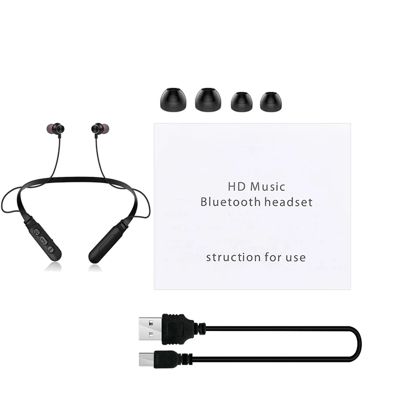 Магнитные беспроводные Bluetooth наушники, стерео шумоподавление, Спортивная гарнитура с микрофоном, игровые наушники для IPhone - Цвет: option 1