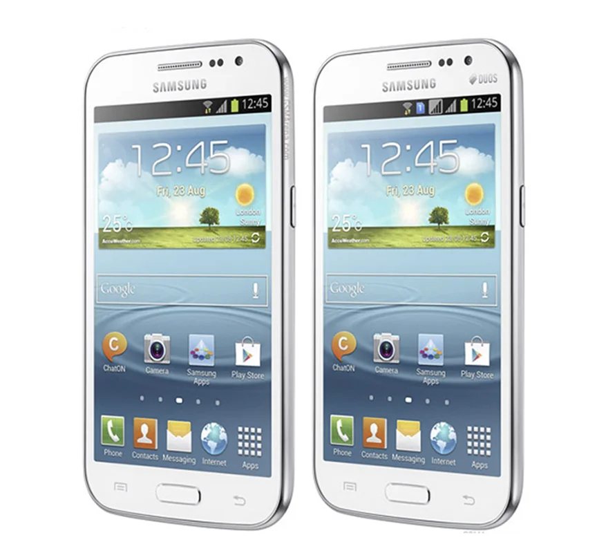 Samsung galaxy win duos i8552 сотовый телефон Android 4 Гб Встроенная память, Wi-Fi, gps 4 ядра 4," мобильного телефона с окошком для сенсорного экрана