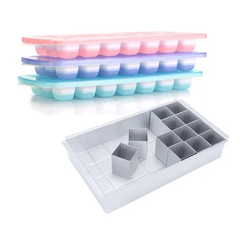 

1 Pcs Aluminum Alloy Letter Number Cake Mould Bakeware Pan & 3 Pcs Ice Trays with Spill-Resistant Lids