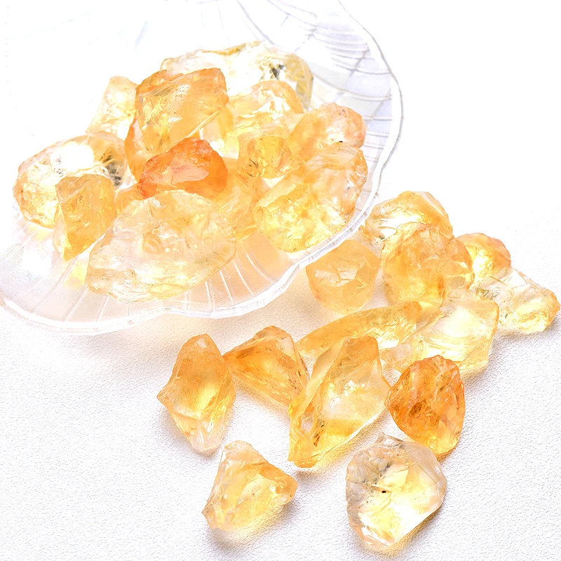 20/50G Natural amarillo crudo cuarzo citrino cristal en bruto espécimen de piedra de curación de cristal de amor de piedras naturales y minerales para acuario