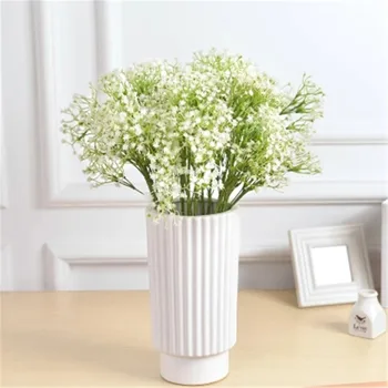 DIY Artificial Babys Breath Flower Gypsophila Fake PU Plant For Wedding Home Party Decorations 3 Colors