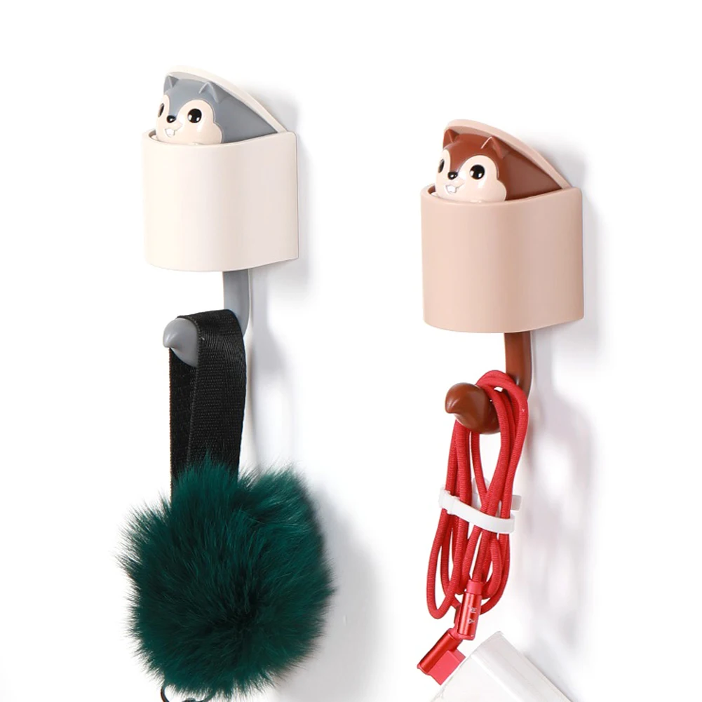 

2019 New Useful Coat Wall Hook Key Holder Outstretch Squirrel Hook Wall Home Decoration Kitchen Bathroom Hanger Accessories
