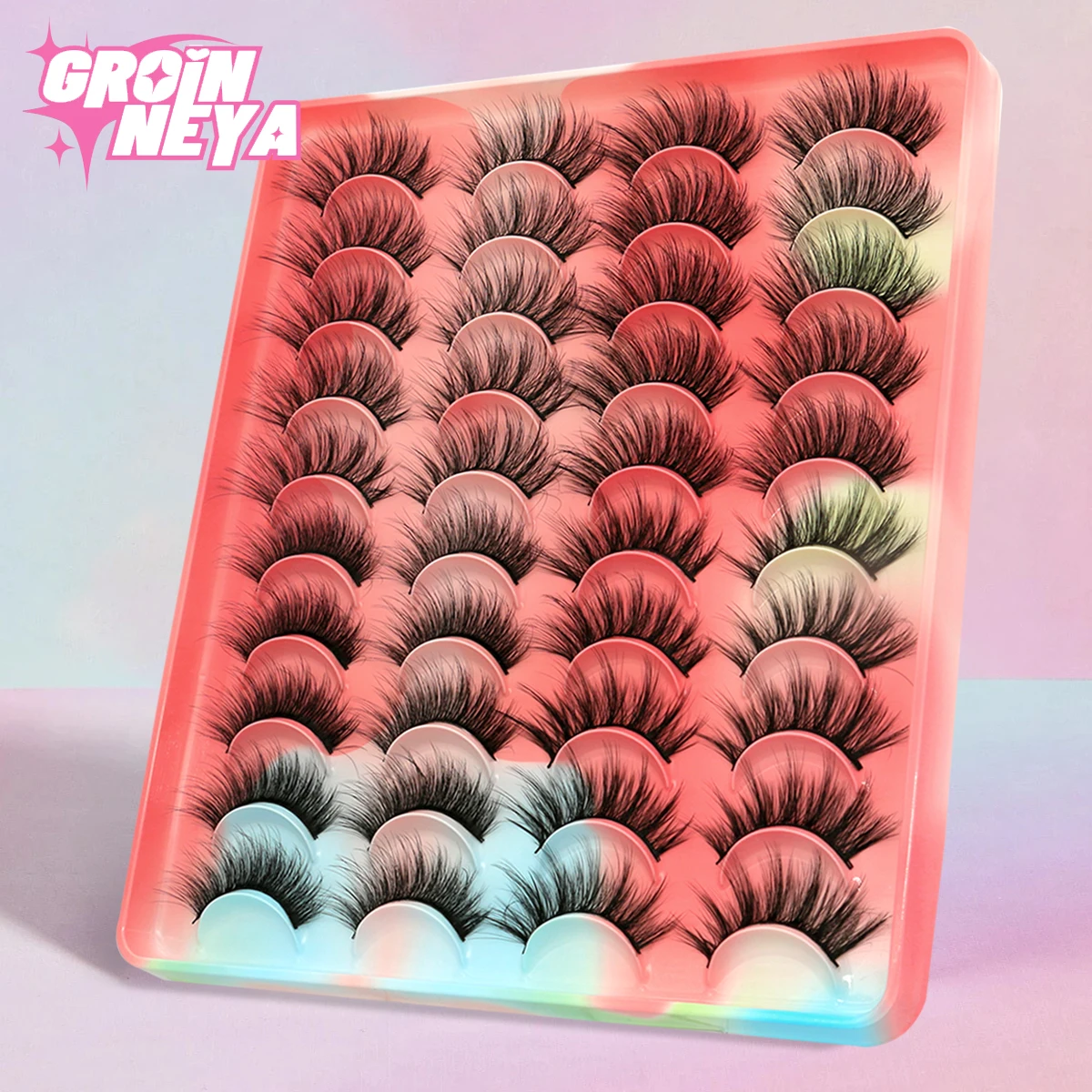 Fluffy False Eyelashes 18mm Dramatic Fuax Mink Eyelashes Natural Look Cat Eye Volume Eye Lashes Multipack by Focipeysa