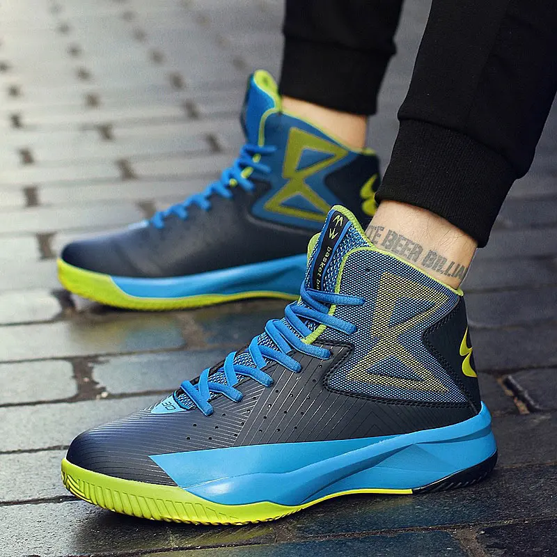 

High-top Large Size Basketball Sneakers Shoes Men Women Wear Resistant Cushion Basketball Shoes Non Slip Outdoor Sports Shoes