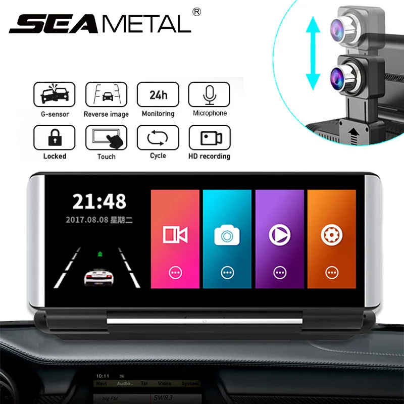 

6.86 Inch Touch Screen Car DVR HD Dashboard Camera Video Recorder Parking Monitor Night Vision Dash Cam with Rear Camera