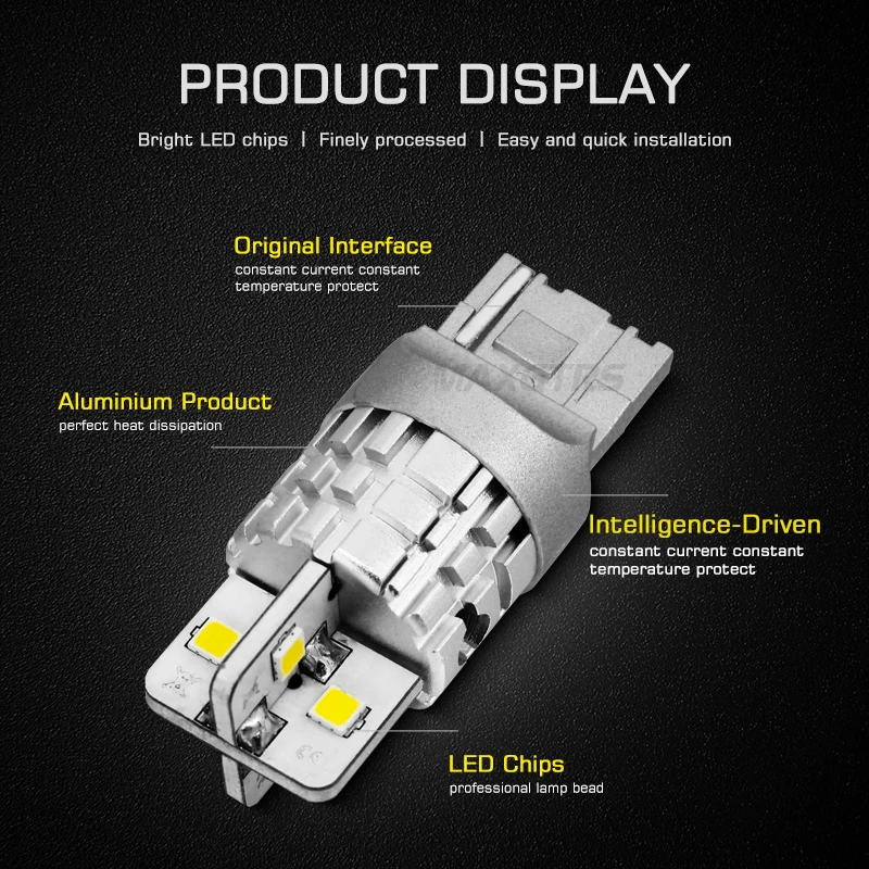 2x T20 7440 W21W WY21W светодиодный 3030 8SMD белый Abmer Автомобильный задний фонарь авто тормоз обратный поворот сигнальная лампа DRL задние парковочные лампы
