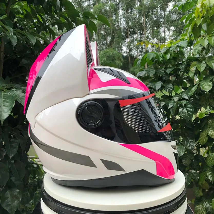 Для NITRINOS мотоциклетный шлем женский индивидуальный мотоциклетный конденсатор фиолетовый белый шлем модный мотоциклетный шлем
